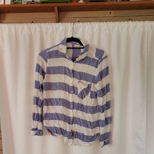 Altar'd State Blue and White Patterned Shirt